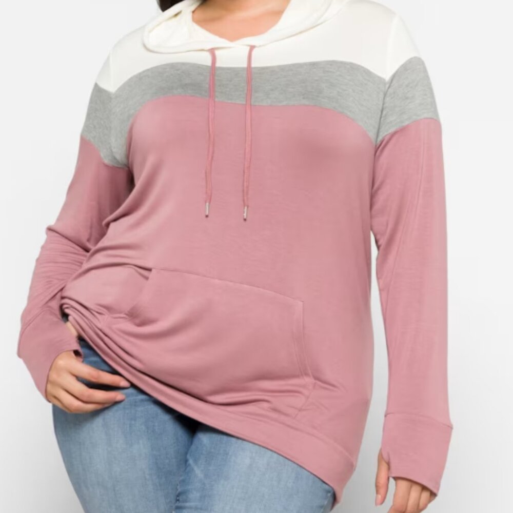 Market & Spruce Brena French Terry Hoodie Two-Tone Hoodie